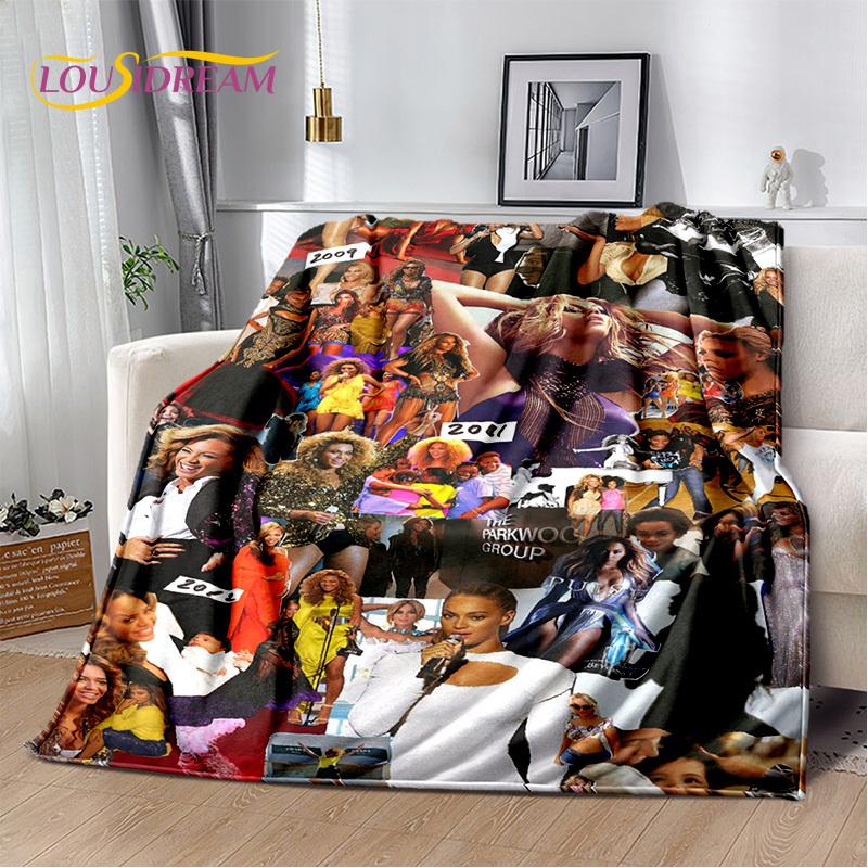 3D Latest Beyonce Giselle Knowles Soft Plush Blanket,Flannel Blanket Throw Blanket for Living Room Bedroom Bed Sofa Picnic Cover
