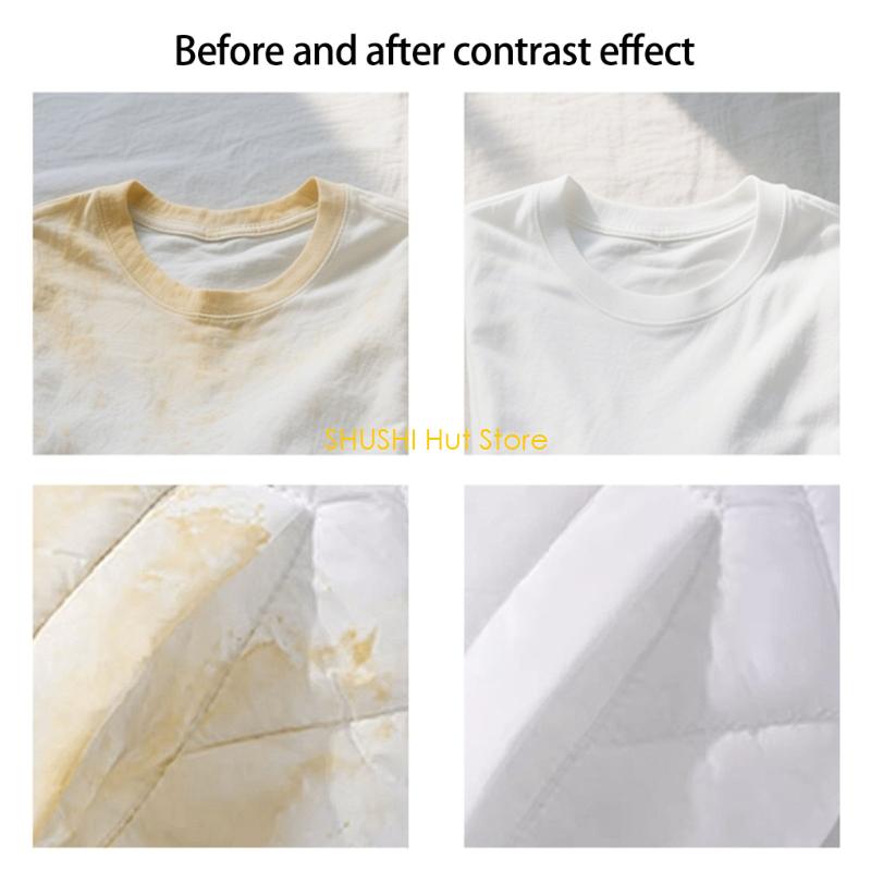 10 Pieces Bleaching Sheet for Yellowed Garments MultiPurpose Fabric Stain Remover D57B