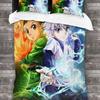 Anime Hunter X Hunter Bedding Set 3 Pieces Cartoon Duvet Cover Quilt Cover Japanese Manga Home Textiles Bedroom Decor