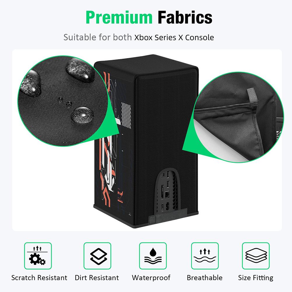 Dust Cover Removable Dust Proof Protector Oxford Waterproof Cloth Console Protector Dust Guard for Xbox Series X Game Console