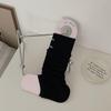 Miu Style Slouch Socks: Summer Thin Fabric Ballet Half-Leg Warmers with Heel for Slippers