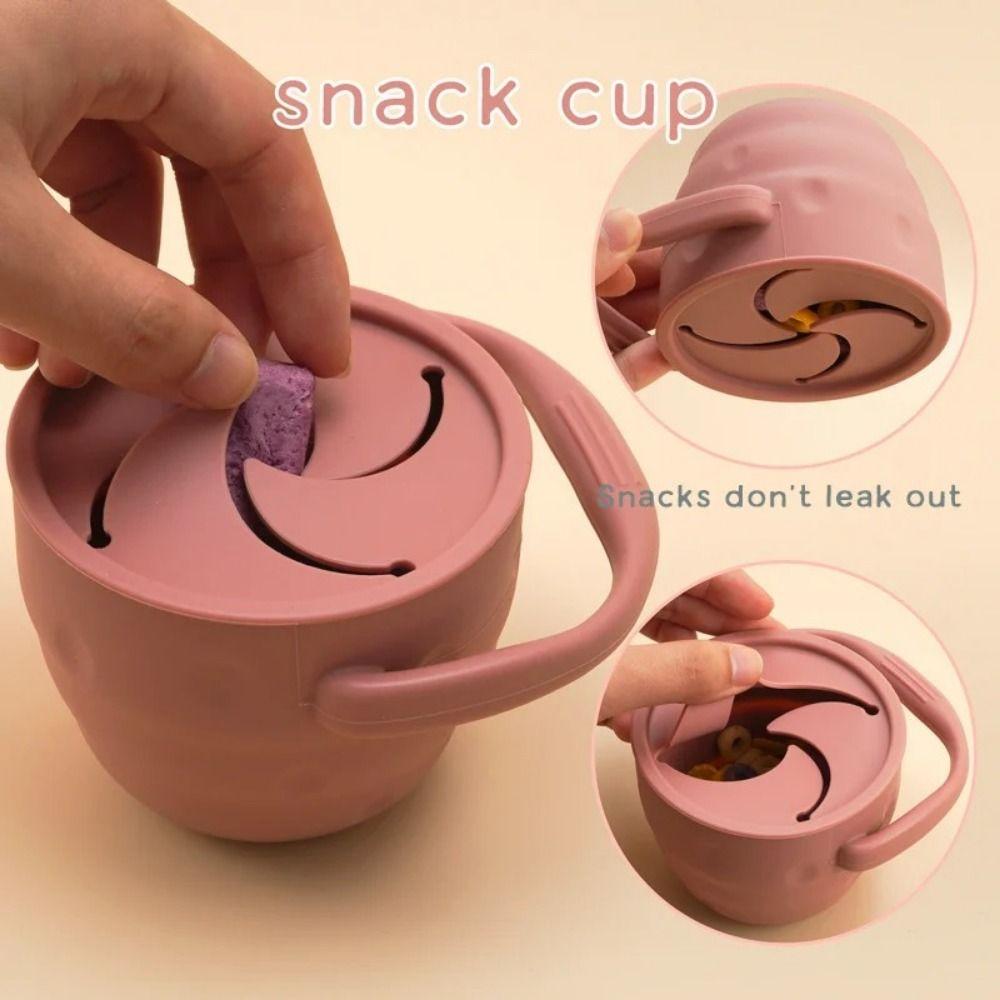 

Portable Feeding Silicone Snack cup Soft Children Snacks Container Baby snack cup Baby s Gift рожевий