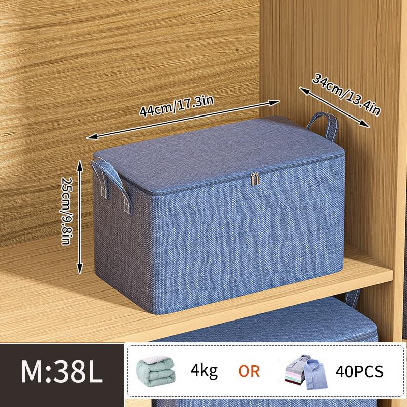 Dustproof  zipper Clothes Organizer Large Capacity Storage Bag Non-woven Wardrobe quilt clothes Storage Bag Cabinet Organizer