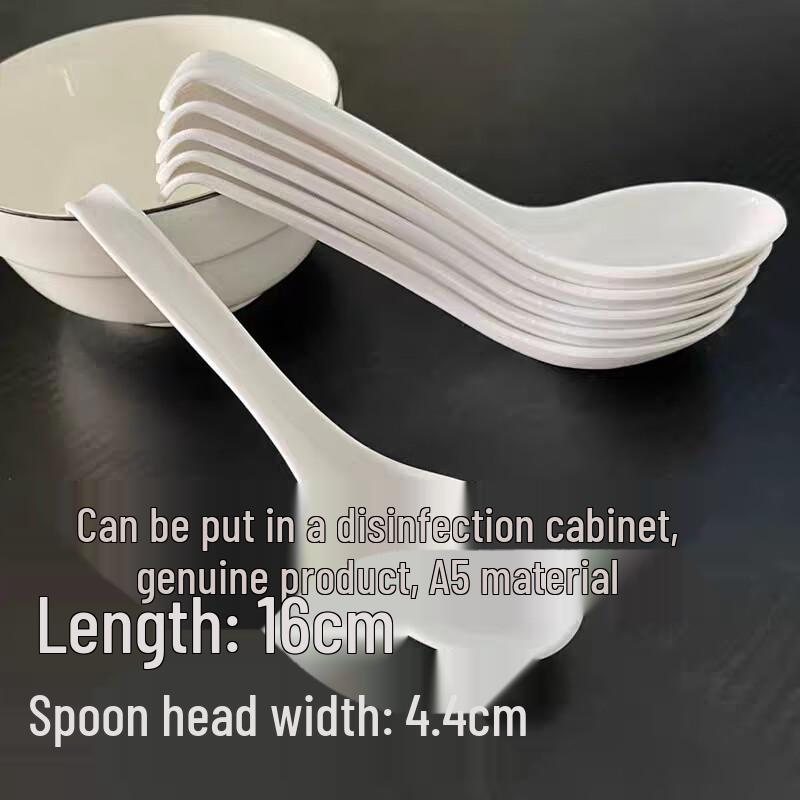 SHL Melamine Long-Handle Hook Spoons - 30 Pack