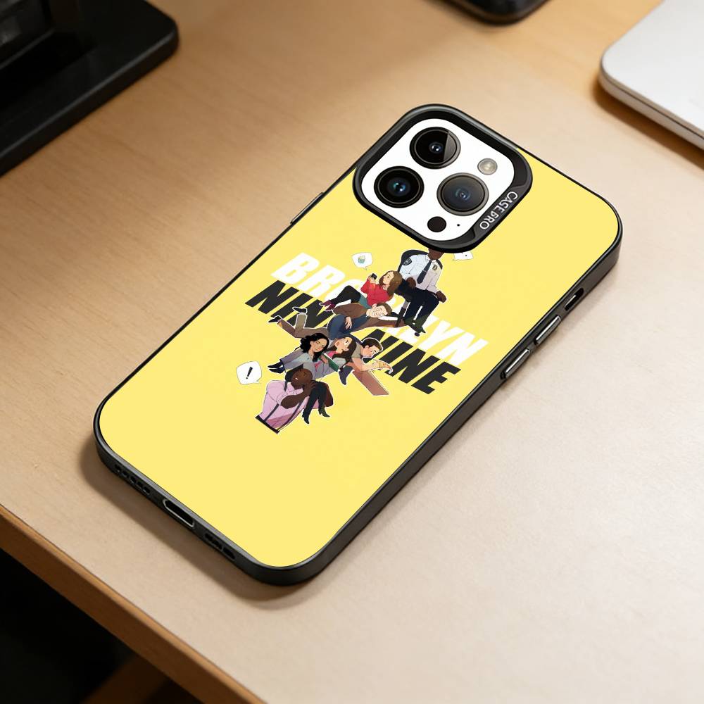 B-Brooklyn Nine 99  Phone Case For iPhone 17,16,15,14,13,12,11 Plus,Pro Max,XS,Colored Silver Plated Inside Cover