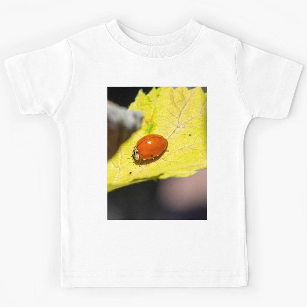 macro ladybug on a leaf Kids T-Shirt 120