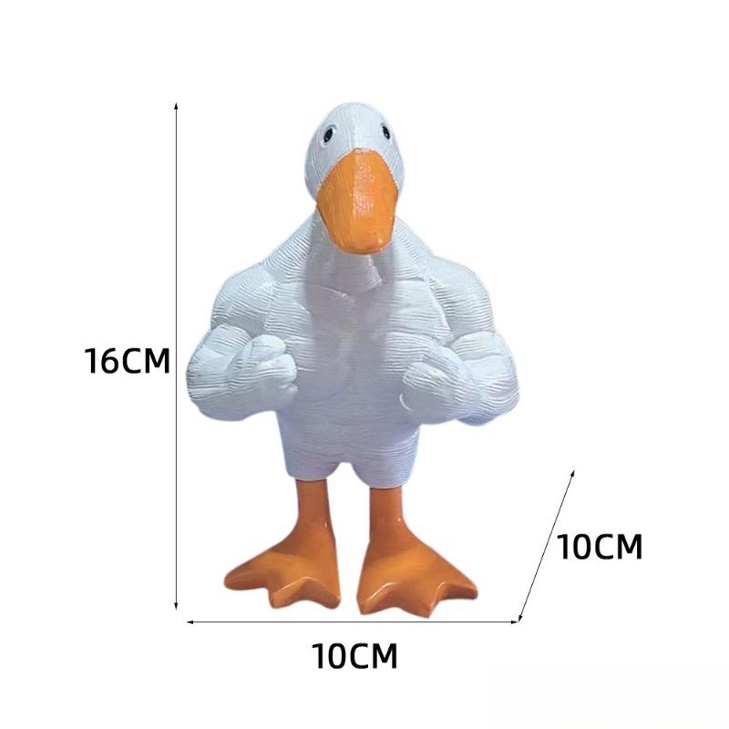 

Duck Statue Decoration Funny Muscle Duck Statue Decoration Handicraft Sculpture Decoration Ornament Desktop Ornament