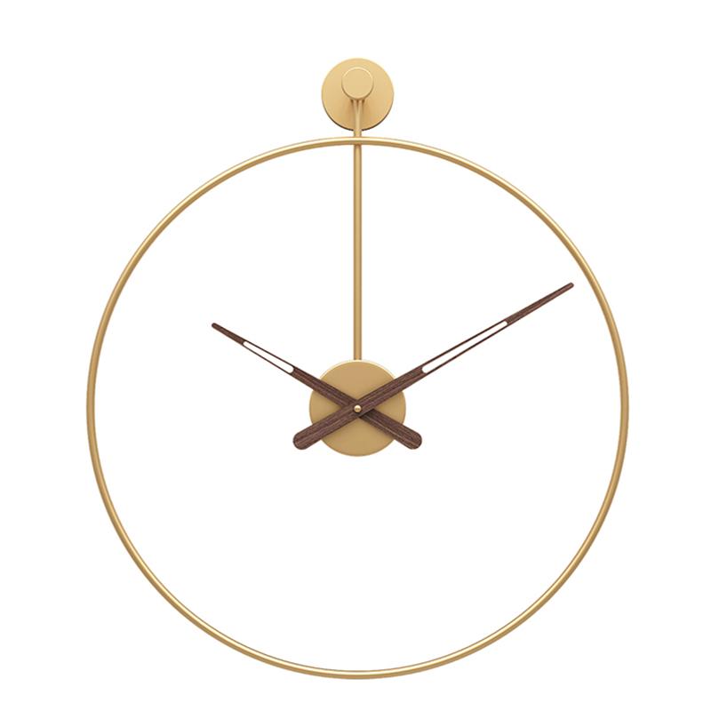 Nordic Large Wall Clock Modern Round Metal Silent Wall Decor Watch Indoor Kitchen Living Room Home Office Decoration Wall Clocks