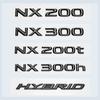 PHL1  3D Glossy Black ABS Letters Emblem Car Trunk Logo Sticker Badge For Lexus NX200 NX300 NX200t NX300h HYBRID Auto Accessories