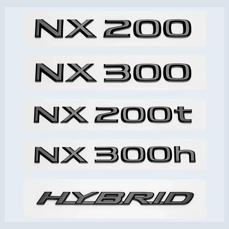 PHL1 3D Glossy Black ABS Letters Emblem Car Trunk Logo Sticker Badge For Lexus NX200 NX300 NX200t NX300h HYBRID Auto Accessories