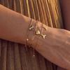 Trendy 18K Gold Plated Zircon Bowknot Bracelet Stainless Steel Various Geometric Adjustable Chain Bracelet Anti Tarnish Jewelry
