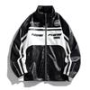 New Fattened Plus Size Leather Jacket Men's PU Leather Tooling Large Size Leather Jacket Men's Stand-Up Collar Locomotive Douyin Cross