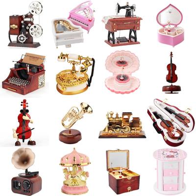 Creatief Retro Grammofoon & Naaimachine Muziekdoos Ornament - Wijnkast Decor & Cadeau