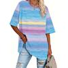 Plus Size, Women's Plus-size T-shirt with Full-print Design, Loose Fit