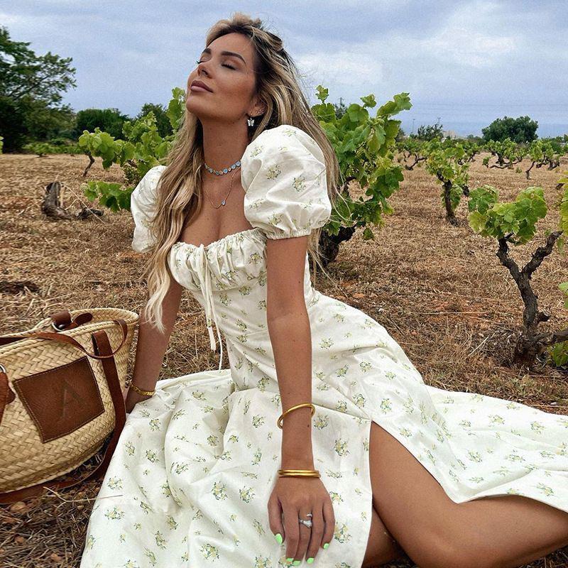 Elegant Floral French Holiday Dress for Women - High-End Fashion, Hot Selling, and Perfect for Any Occasion.