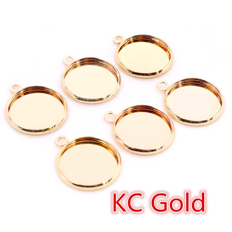 8-25mm Single/Double Loops Round Cabochon Base Tray Bezels Blank Setting Supplies For Jewelry Making Findings Bracelet Pendant