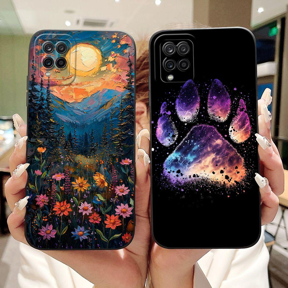 For Samsung Galaxy A12 M12 New Fashion Dusk Beach Painting Case For Samsung A12 A125F A127F Soft Silicone Phone Cases