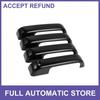 4 Pcs Exterior Door Handle Cover for Ford F-150 15-20 Without Keypad Black