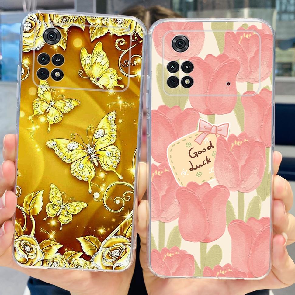 Beautiful Butterfly For Xiaomi Poco M4 Pro Case Silicone Soft Fundas Phone Back Cover For Xiaomi Poco M4 PocoM4 Pro 4G 5G Bumper