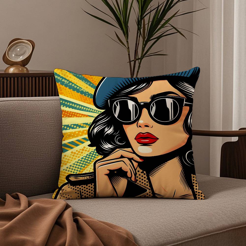 Roy L-Lichtenstein Art Pillow Case good printing pillowcase living room sofa cushion cover bedroom room decor