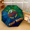 8 Rib Auto Folding Umbrella Rapid Wien FC Print Custom Name Text Portable Rain Gear