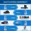 K9 Gaming Headset, Wired Over-Ear Headphones with Detachable Cat Ears, Noise Cancelling Microphone, RGB Backlight, Surround Sound for PC PS5 PS5 Xbox