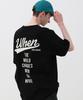 WHEN YOU MOVE Slogan Crack Print Oversized Short Sleeve T-Shirt A Black