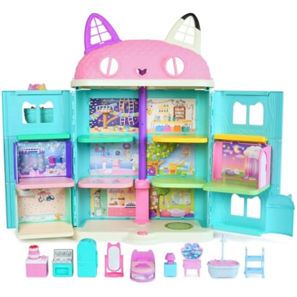 TAKARA TOMY (TAKARA TOMY) Gabby s Dollhouse, Big Cat House, Nyantastic Gift Set with 3 Navels