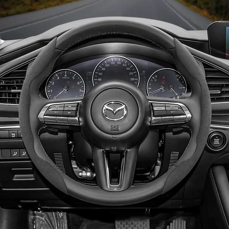 Geeignet für Mazda Anti-Rutsch-Schnalle Segmentierte Wildleder-Lenkradabdeckung Geeignet für 3 Cx5 62 Cx30 Cx3 6Gh 3Bk 6Gg 6ro 3Bm 3Bl