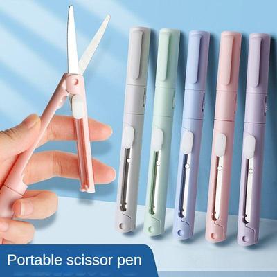 Mini tijeras de doble uso, uso estudiantil, cuchillo de utilidad, pequeño cuchillo de papel tallado, Mini tijeras, cuchillo de pluma de cerámica hecho a mano