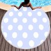 Watercolor Dots Round Beach Towel Abstract Geometric Shawl Beach Blanket Large Lightweight Quick Dry Absorbent Soft Pool Towel