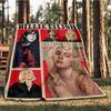 1pc Billie Eilish Outdoor Flannel Blanket, Cozy & Warm Soft Te Playful Design, Napping Camping,