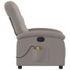 Electric Massage Chair Taupe Fabric