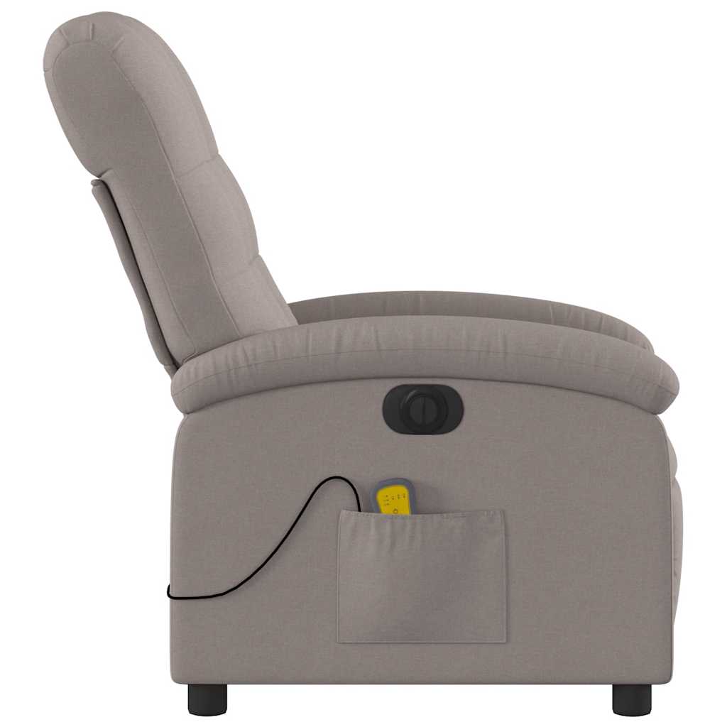 Electric Massage Chair Taupe Fabric