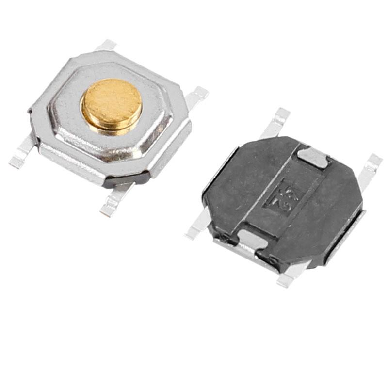 4x4 SMD Tactile Button Switch, 4x4x2.3mm Grounded Tactile Switch