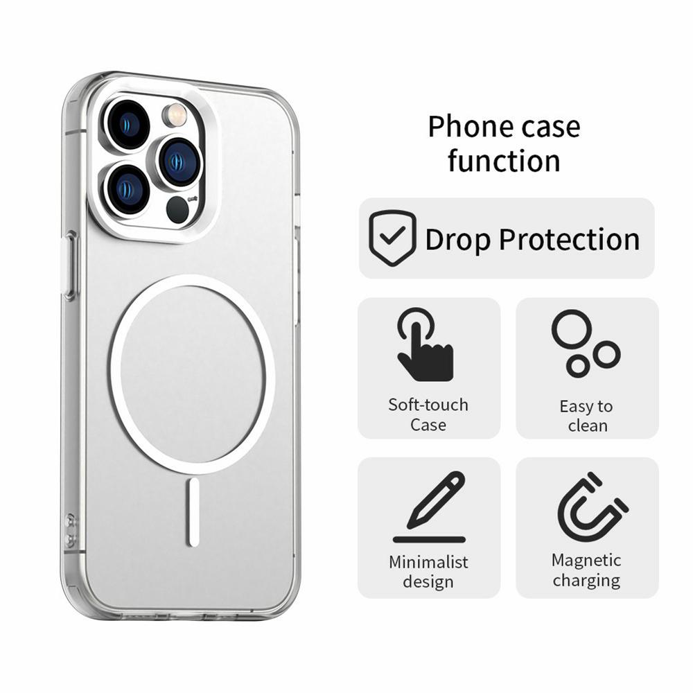 For iPhone 13 Pro Case Candy Color PC + TPU + PET Phone Cover Compatible with MagSafe