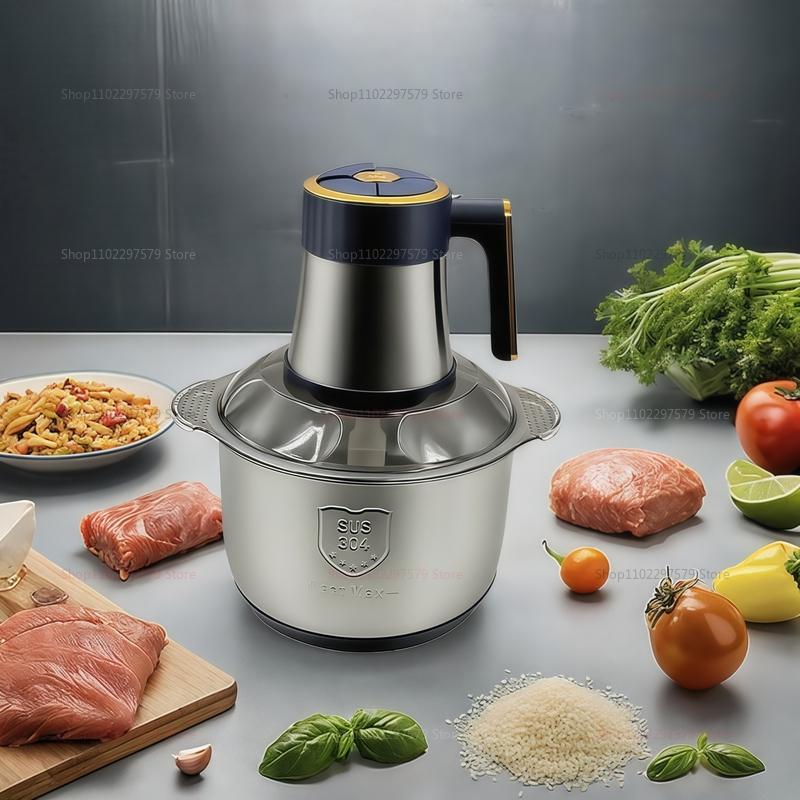 304 Stainless Steel Food Processor 5L Large Capacity Electric Meat Grinder Multifunctional Kitchen Chop Vegetables And Meat