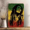 Vintage Reggae Vibe Iron Sign - Wall Hanging Rasta Decorative Plaque for Bar, Waterproof and Weather-Resistant Metal Art