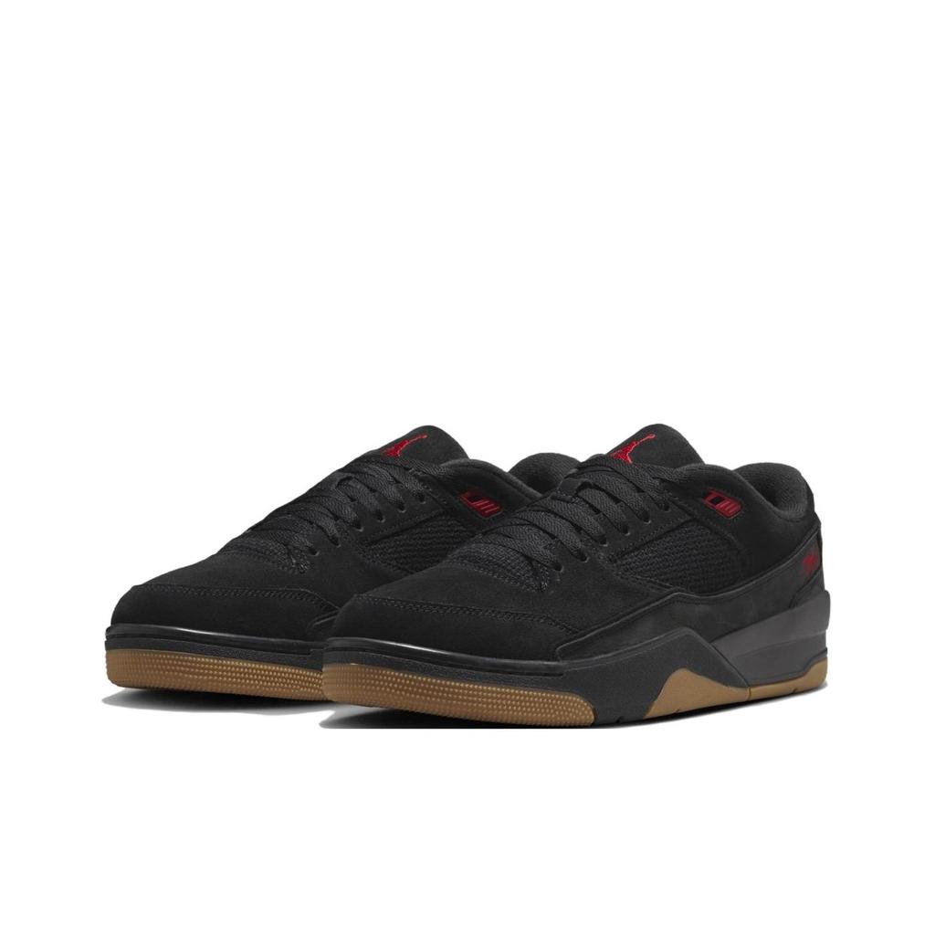 Air Jordan Flight Court Black Red Gum Unisex Sneakers Gum-Medium-Brown Varsity-Red HF3255-001