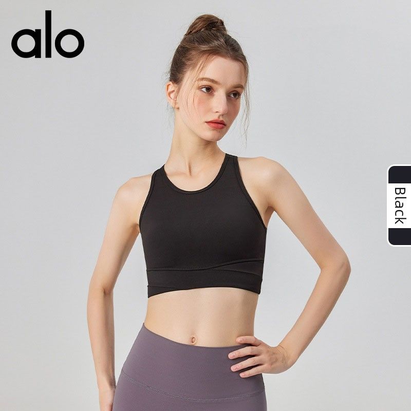 

American Copalo Sports Intimates Hollow-out Beauty Back Pilates Training Workout Bra Bubble Wrap Running Yoga Vest Black M