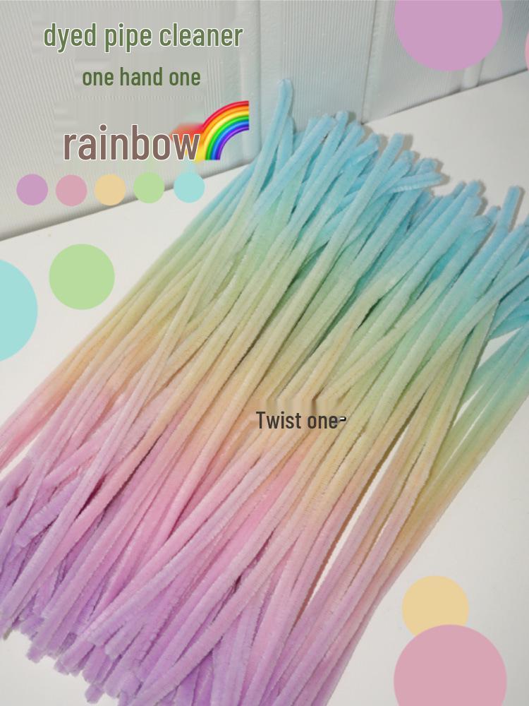 Gradient Chenille Stem Plush Pipe Cleaner Puppy Bouquet Craft Kit