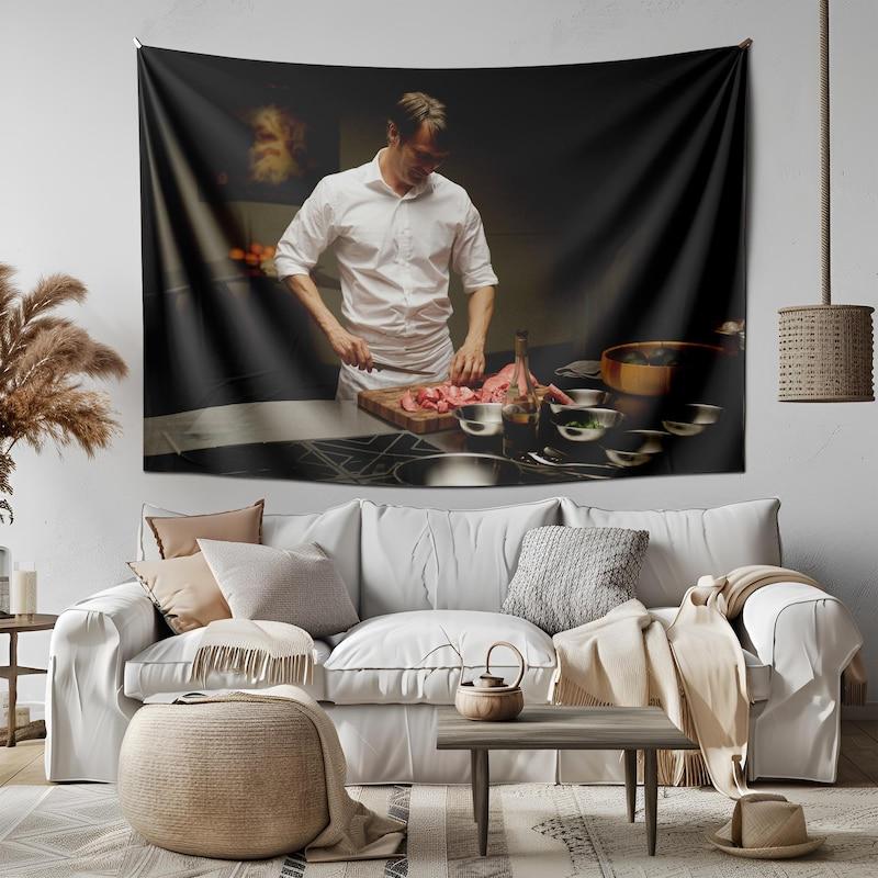 Hannibal TV wall tapestry 75x100 чёрный