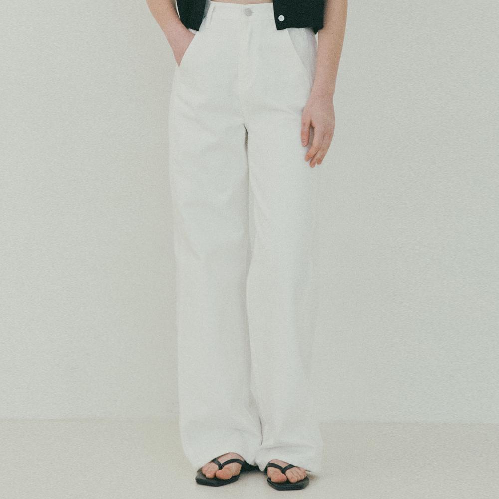 BRINGMYTHINGS Sage Wide Cotton Pants_Ivory