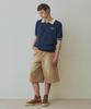 NODU Side Cut Washed Bermuda Shorts [Beige]