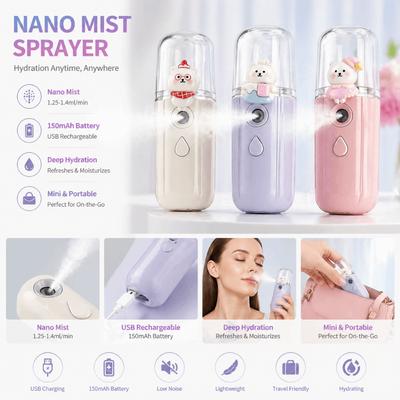 Nano-Spray Gesichtssprüher Hautpflege Feuchtigkeitsnebel-Sprüher Handlicher Luftbefeuchter Sommer-Hydration