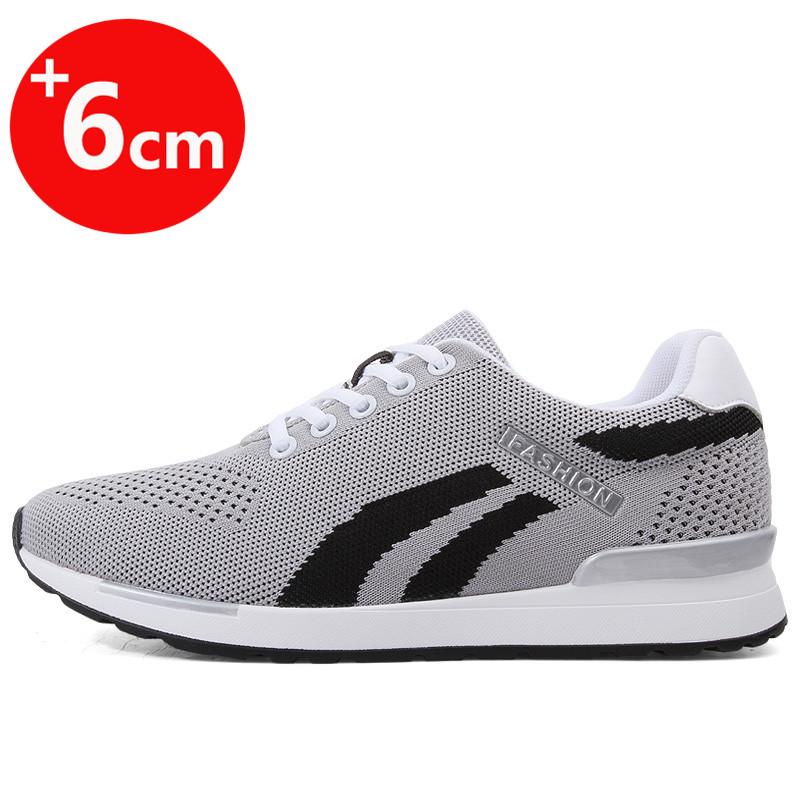 Elevator Shoes Men Sneakers Heightening Shoes Height Increase Shoes Insoles 6Cm Height Increasing Shoes