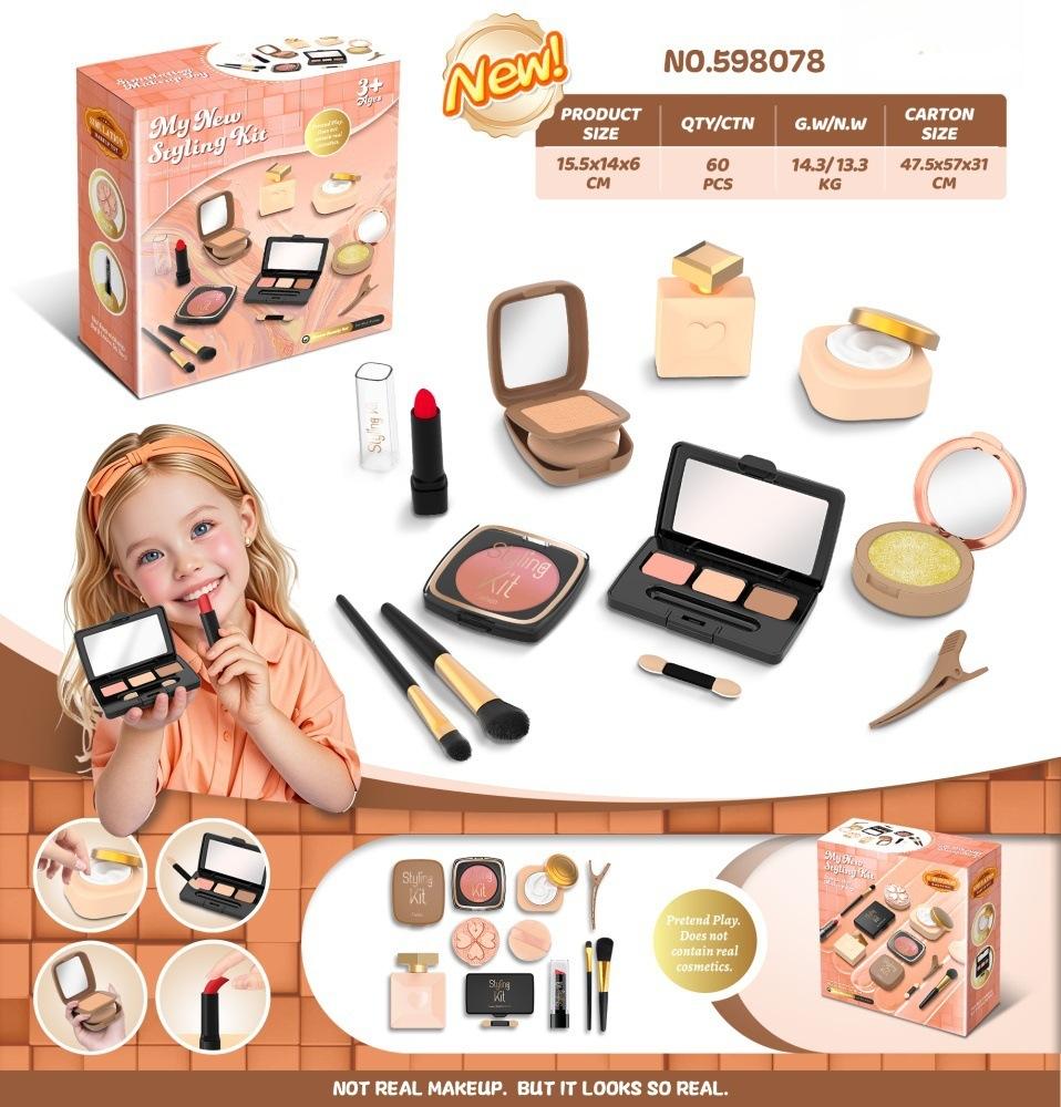 

Игрушечные аксессуары для макияжа, симуляция, набор для переодевания принцессы, игровой домик для девочки, румяна наносить нельзя
