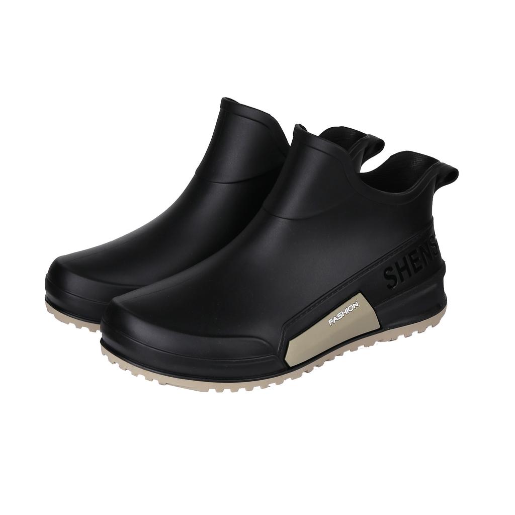 Water shoes couple rain shoes men's short tube low-top anti-skid outdoor rubber shoes fishing shoes lightweight rain boots women