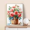 5d DIY Diamond Painting Cross Stitch Rose Flower Basket Diamond Embroidery Mosaic Full Round Drill Home Decor