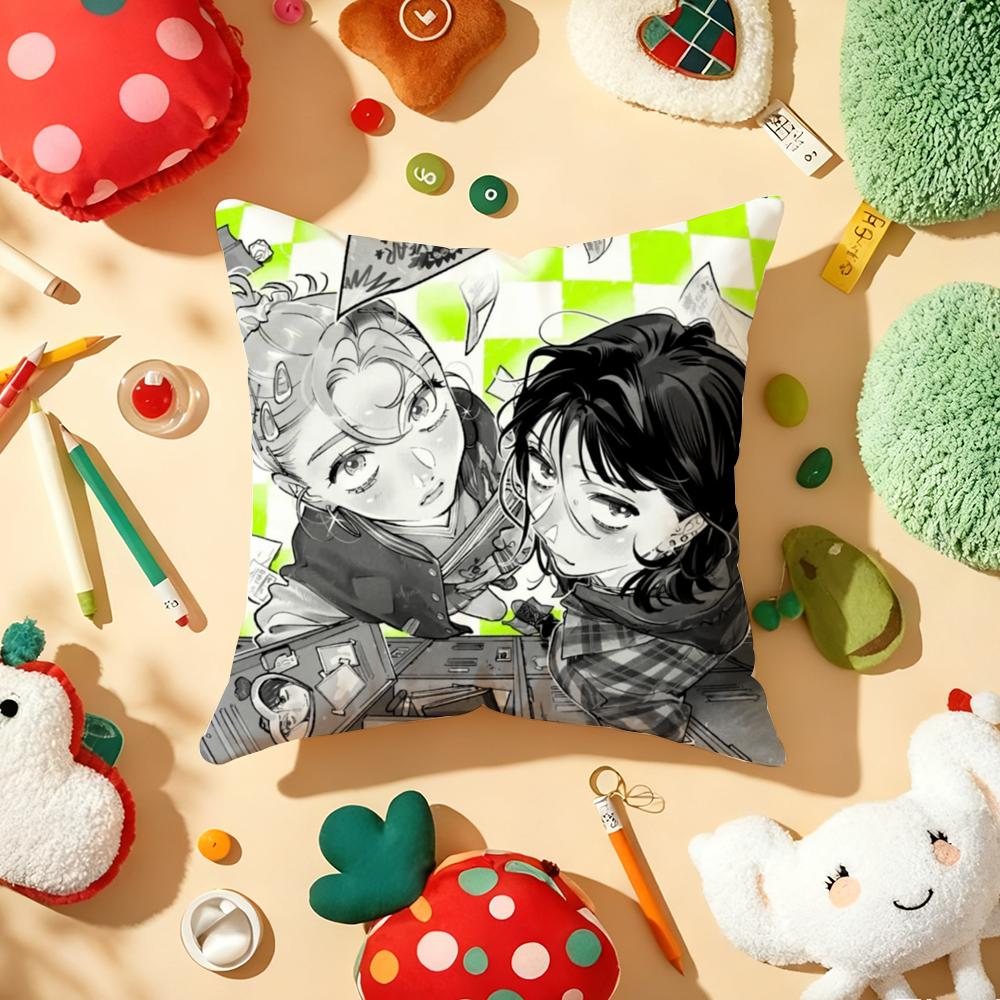 Cushion Cover Plush Fabric Soft Double-Sided Printed Sofa Warm Winter Home Gift Pillow Aya O-Oosawa Koga M-Mitsuki Stickers